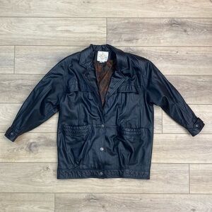 Vintage 80's Genuine Leather Jacket‎
